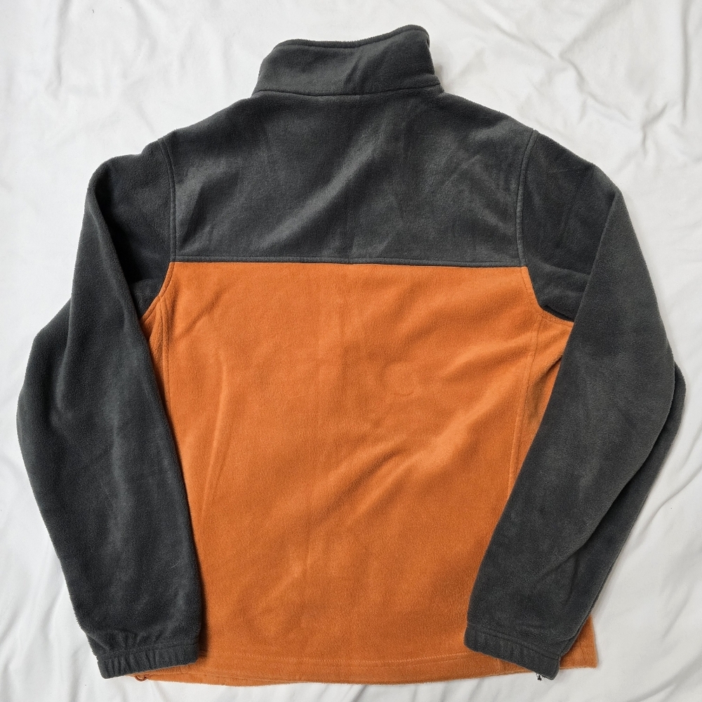 Columbia Orange Gray Full Zip Fleece Jacket Size M - Picture 4 of 4